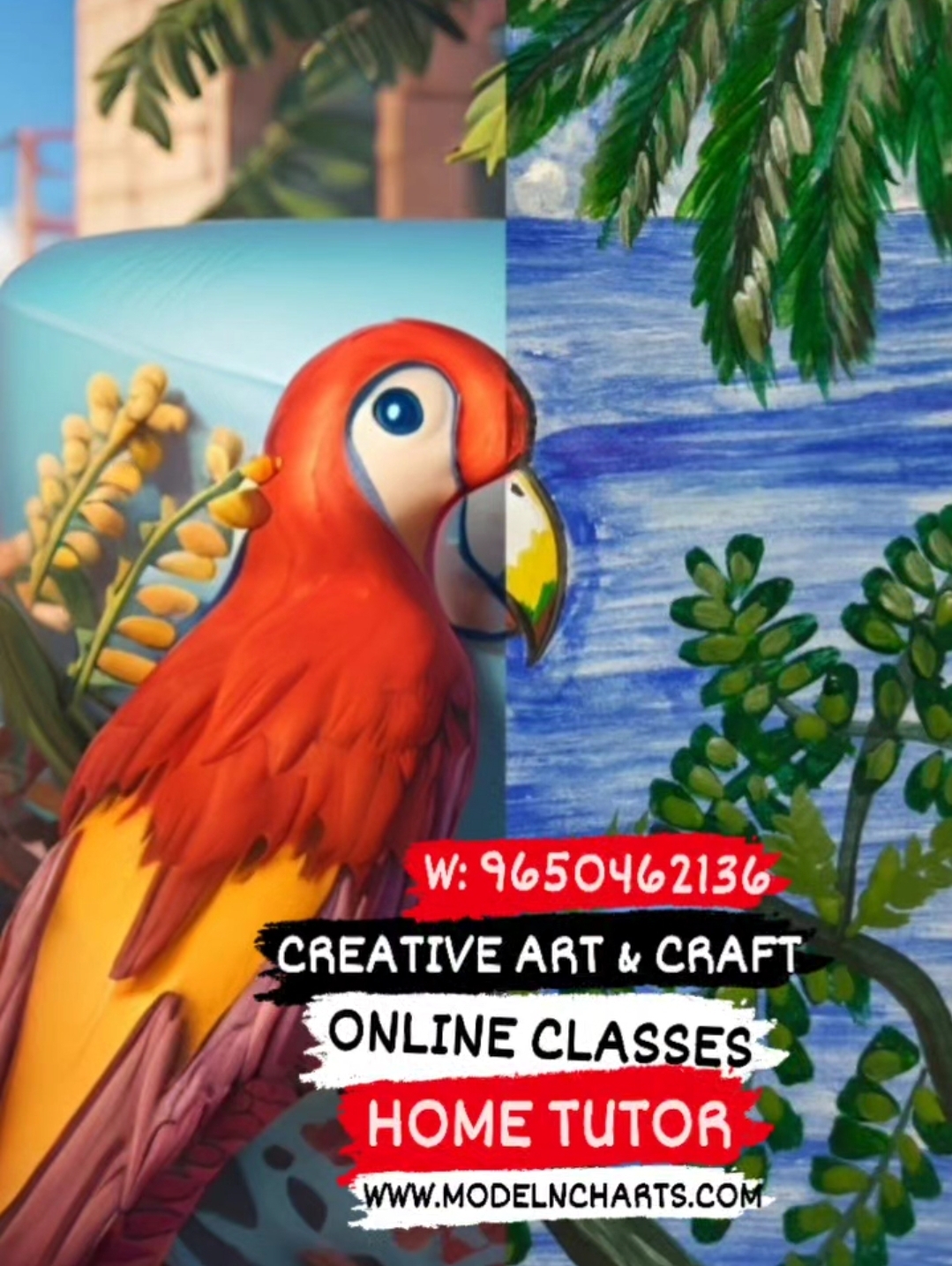 Learn Online Art & Craft Classes - For 4-14 Yrs Old At ₹333/Class Book Now W: 9650462136, 9312499180.